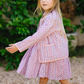 girls rosa vine smocked dress with flutter sleeves