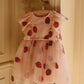 yvonne frill dress - strawberry