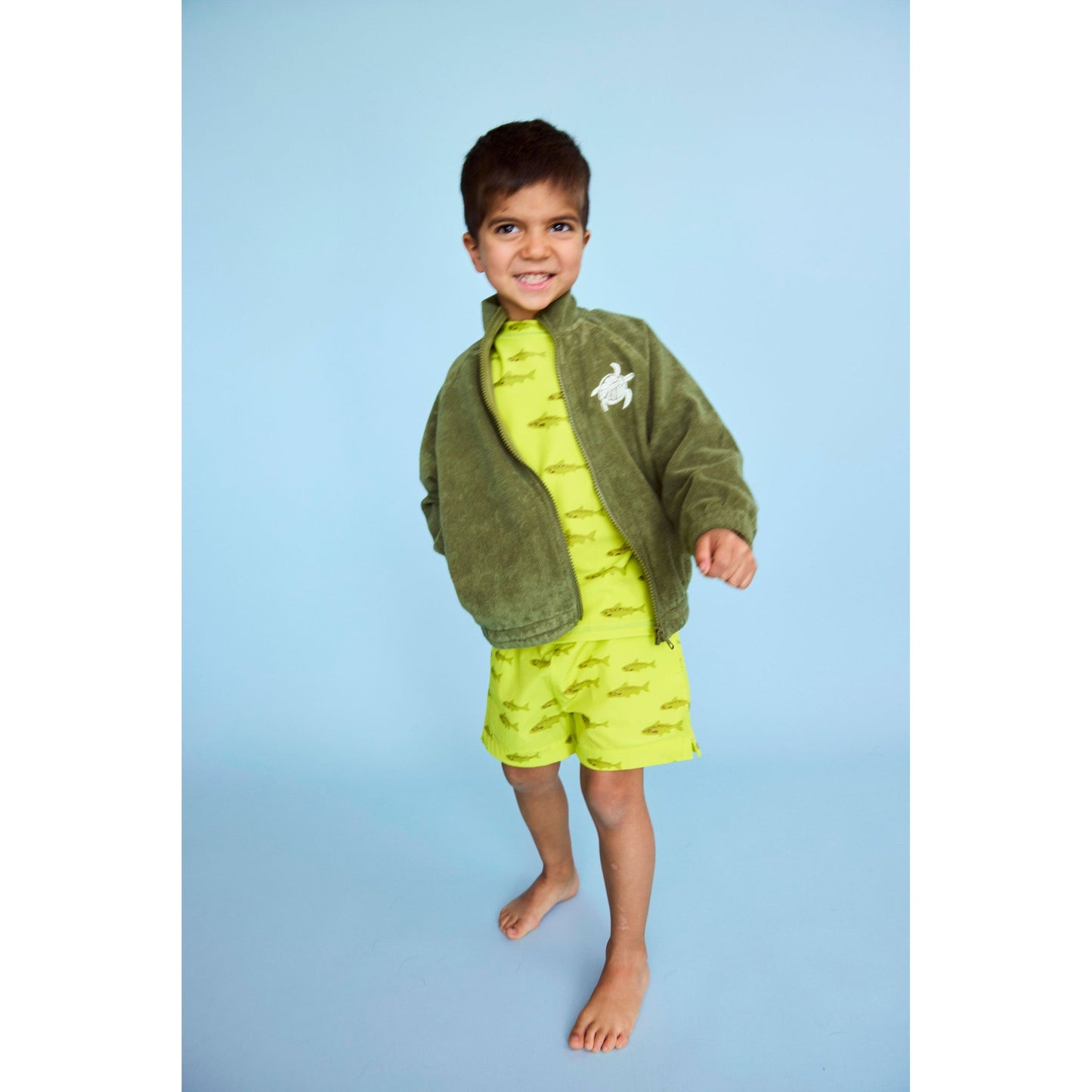Swim Trunks - Salmon | Chartreuse