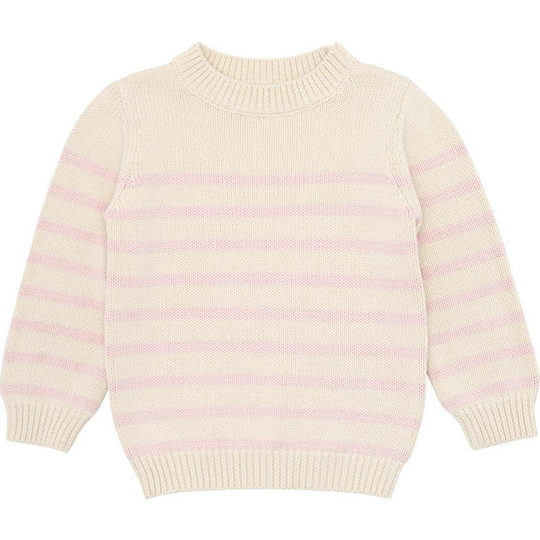 breton pink stripe knit sweater