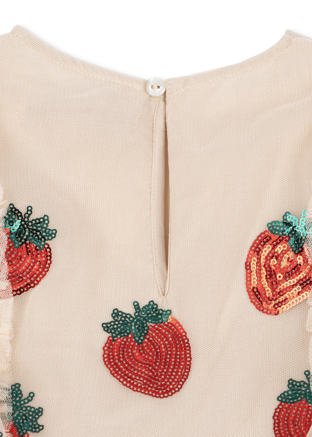 yvonne frill dress - strawberry