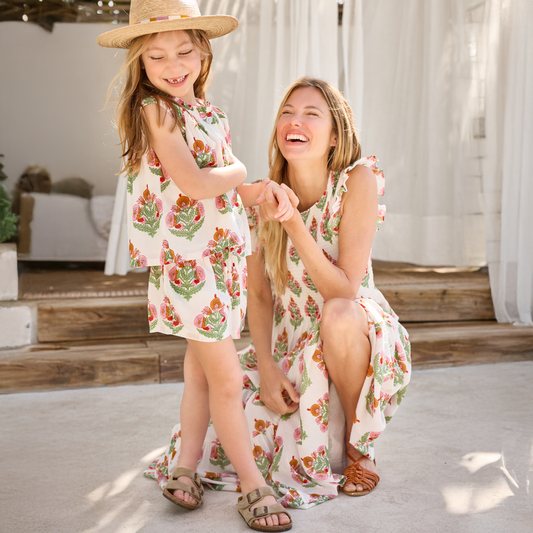 Girls Misha  2-PC Set - Pink Bellflower