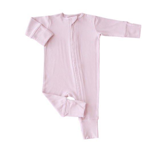 Perfect Pink Rib Convertible Romper Rompers sweetbambooclothing