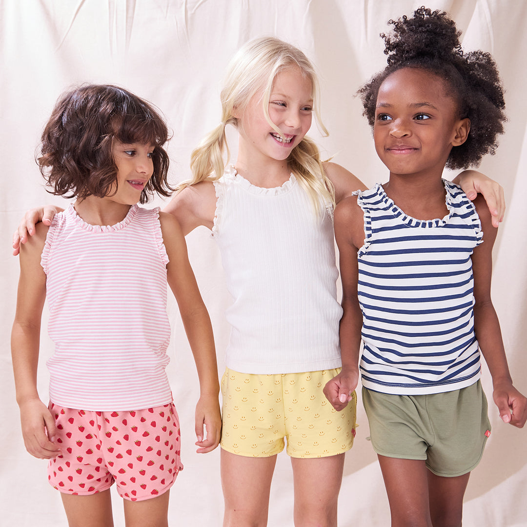 Joy Ruffle Rib Tank - Cream