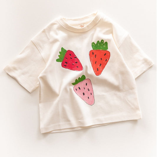 strawberries tee - Pigeon said please