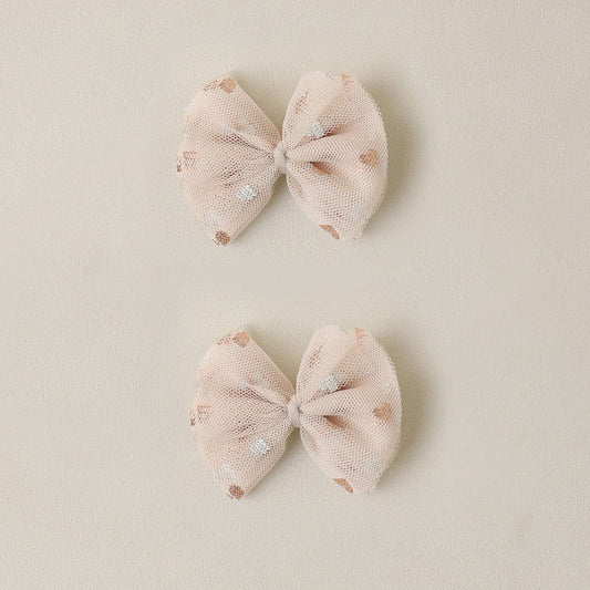 FLUTTER TULLE CLIPS | ROSE GOLD HEARTS