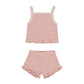 evie tank + shortie set || pink stripe