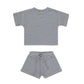 waffle tee + shorts set || blue