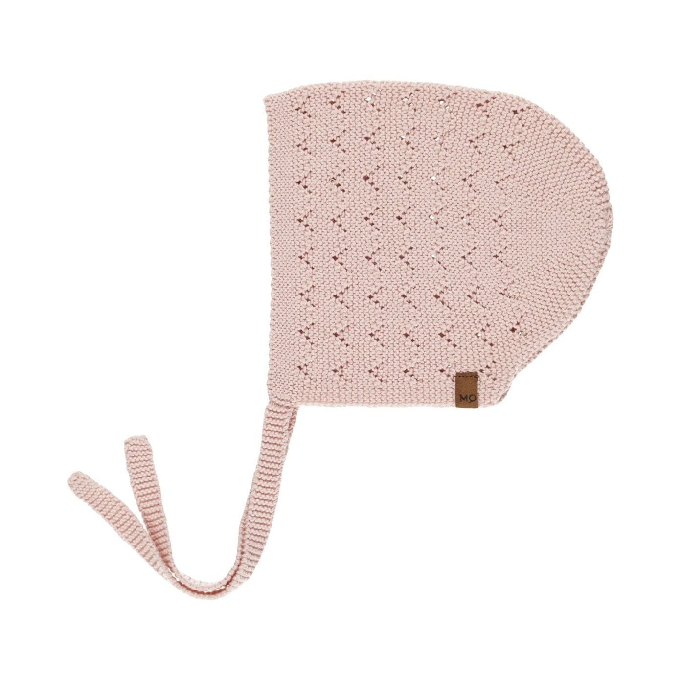 pointelle knit bonnet || bubblegum