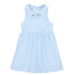 french terry tennis dress - powder blue stripe