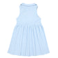 french terry tennis dress - powder blue stripe