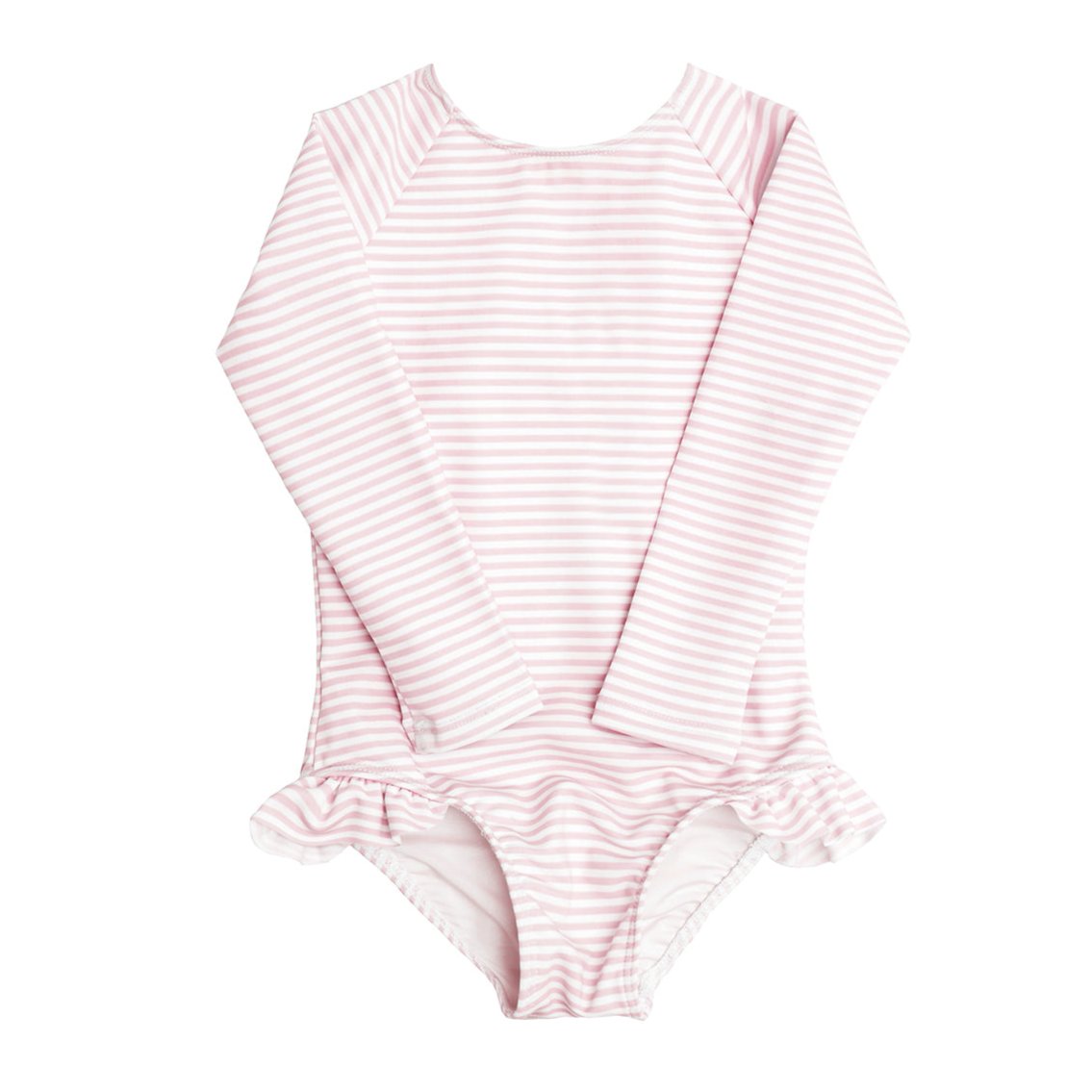 light pink stripe rashguard one piece