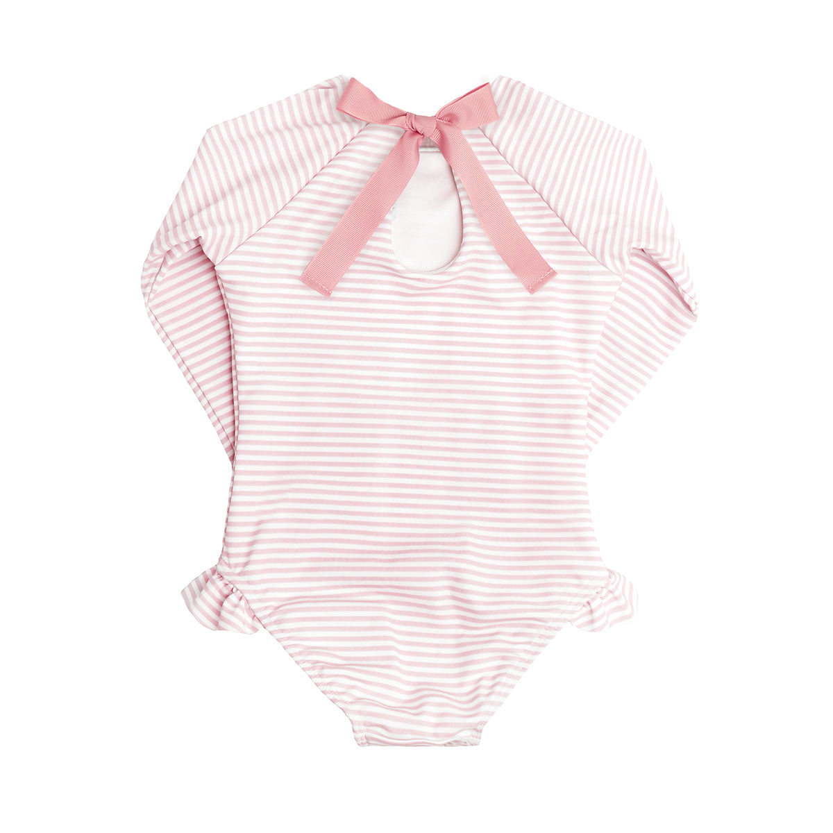 light pink stripe rashguard one piece