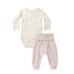 SIDE SNAP BODYSUIT + PANT SET || SNOW OWLS