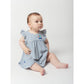 Blue Stripes Ruffle Dress