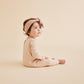 Organic Stripe Rib Slouch Growsuit - Rose