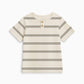 Reef Henley Crew Neck Tee - Oak Stripe / Harbor + Tan