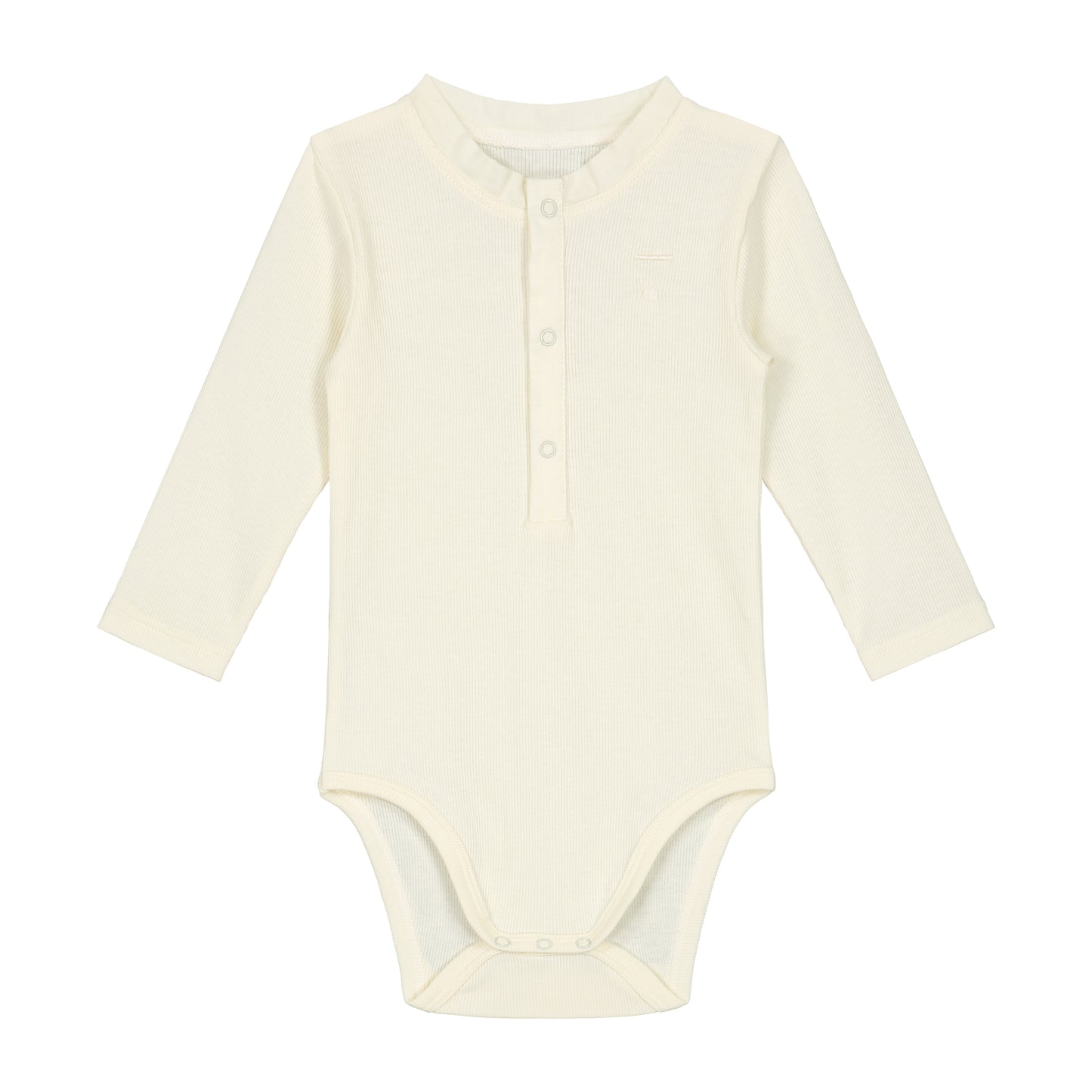 Baby L/S Henley Onesie - Cream