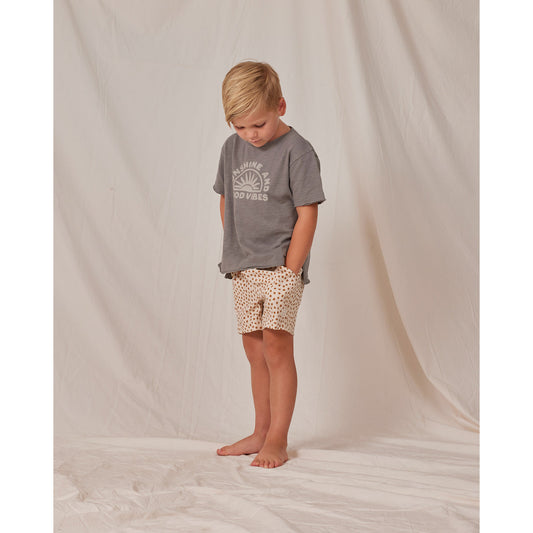 raw edge t-shirt || sunshine + good vibes