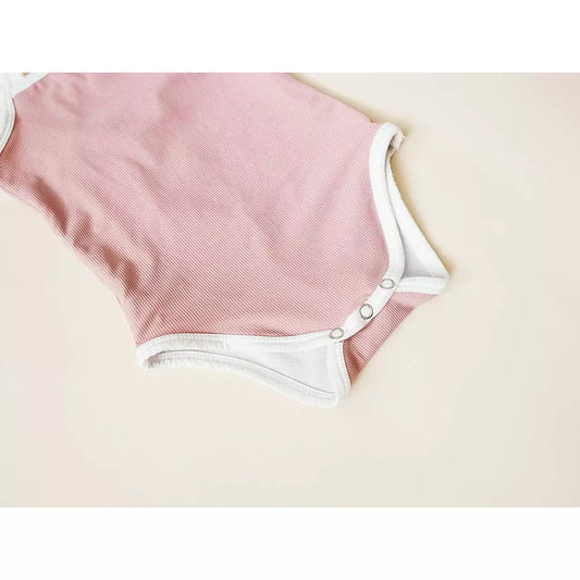 Cross-Back One-Piece Swimsuit - Rose