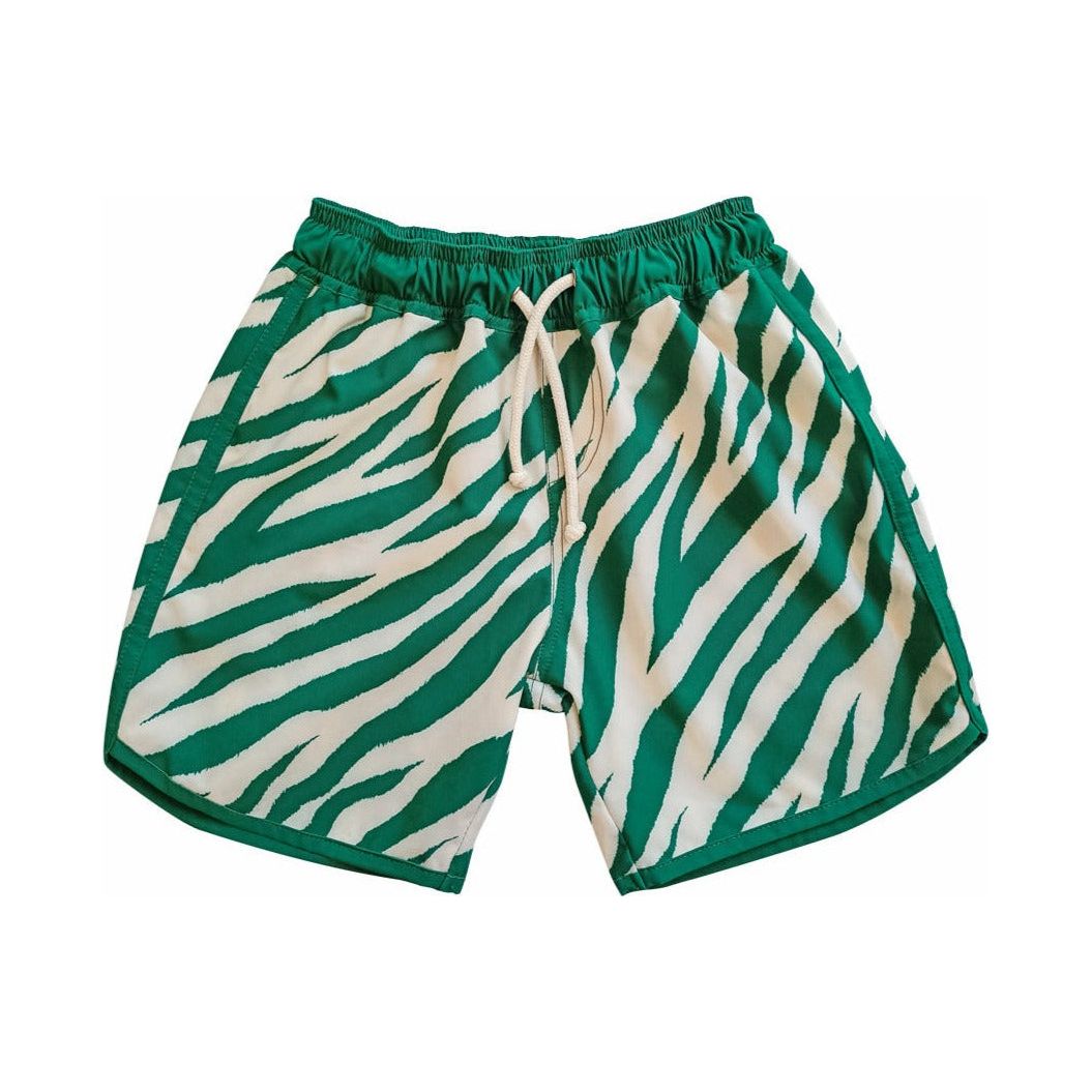 Quick Dry Beach Short - Electric Zebra Emerald