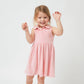 french terry tennis dress - conch pink