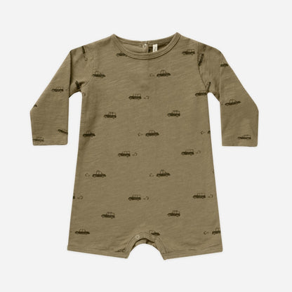 Long Sleeve Dash Romper || Cars