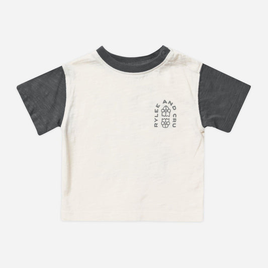Contrast Short Sleeve Tee || Chill Out - Rylee + Cru | Kids Clothes | Trendy Baby Clothes | Modern Infant Outfits |