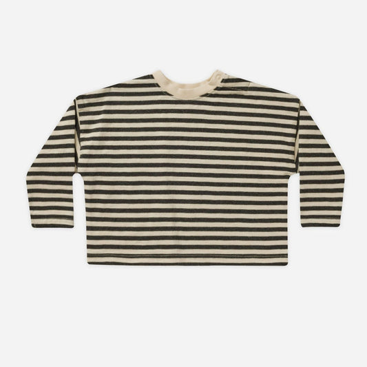 Camden Long Sleeve Tee || Black Stripe - Rylee + Cru | Kids Clothes | Trendy Baby Clothes | Modern Infant Outfits |