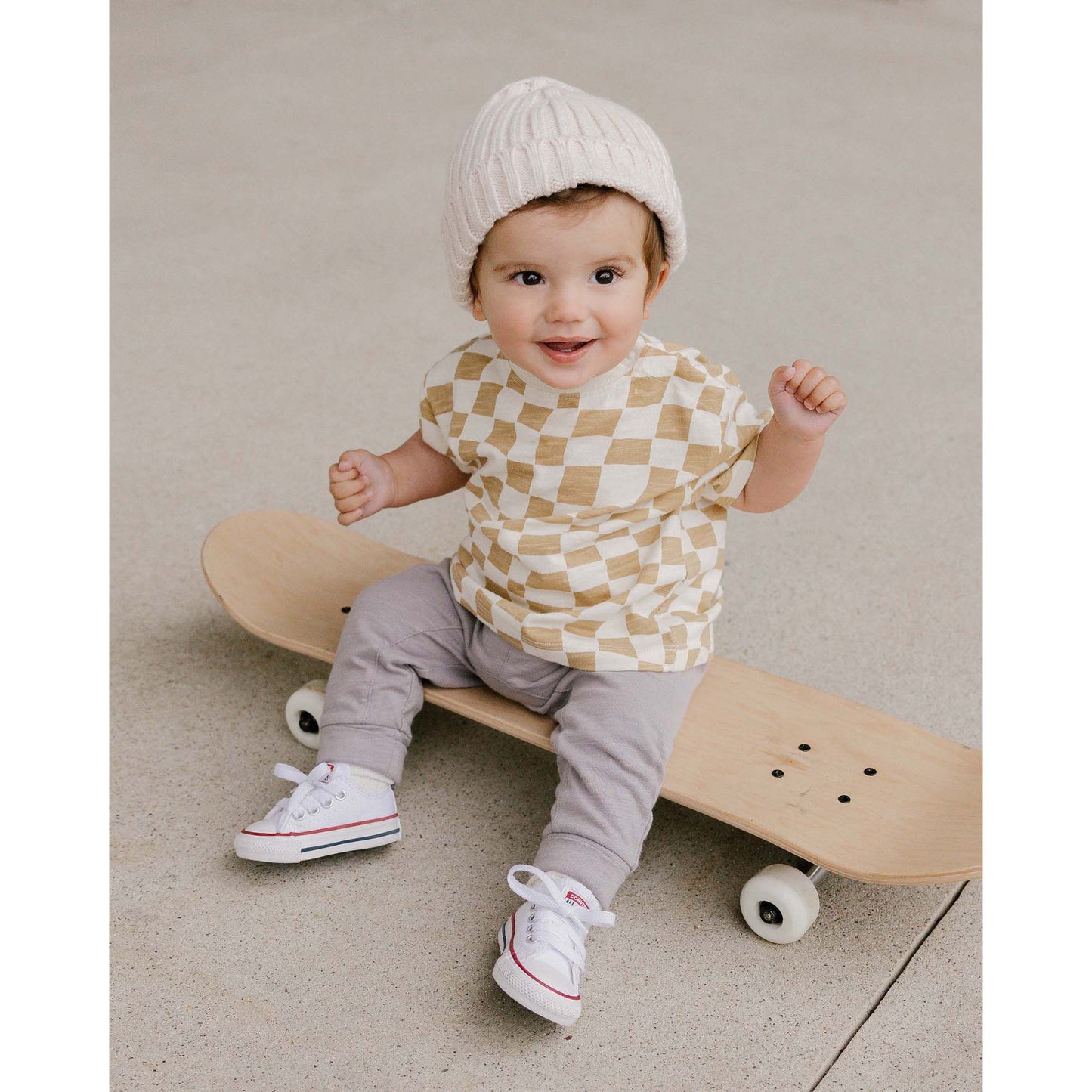 Relaxed Tee || Sand Check