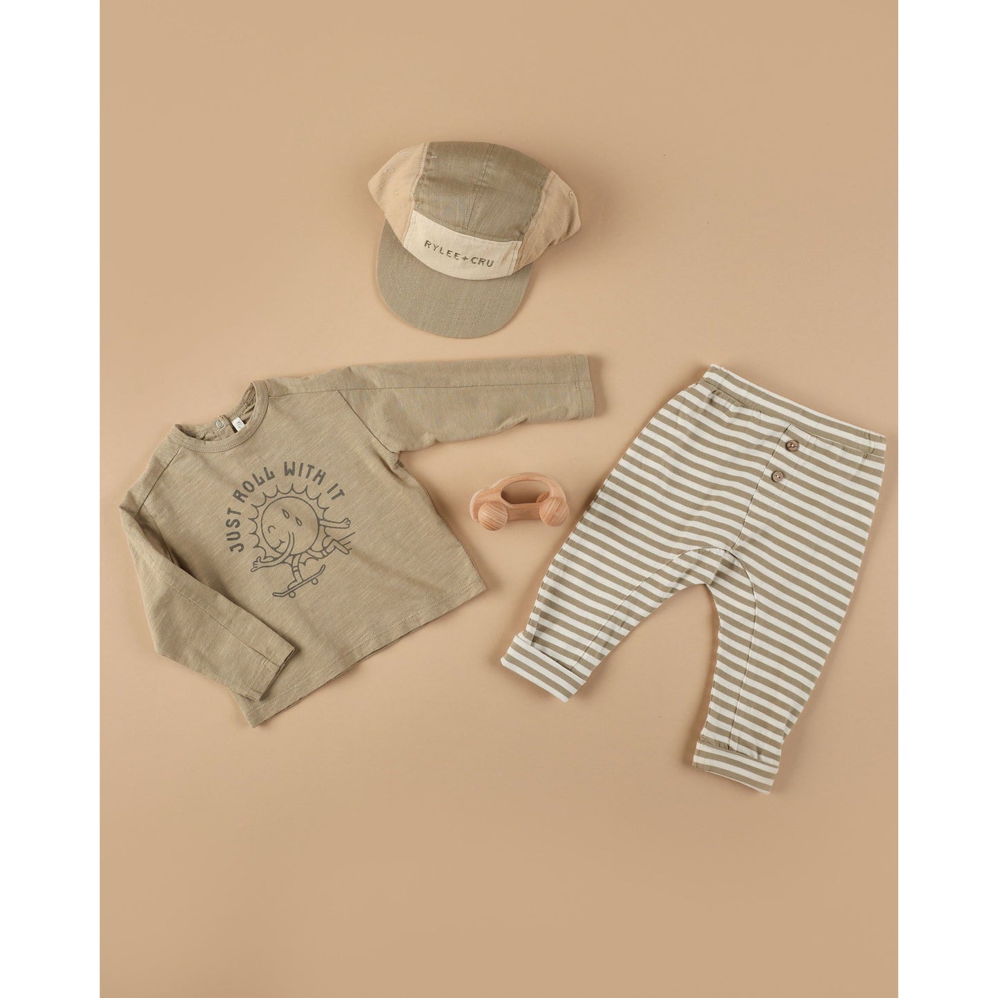 Baby Cru Pant || Fern Stripe