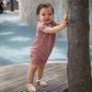 MC Baby Mellow Pink Linen Romper