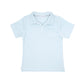 light blue french terry polo shirt