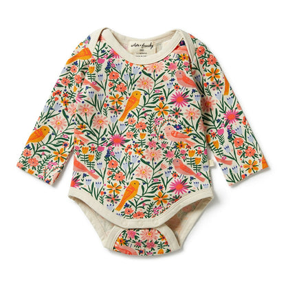 Organic Envelope Bodysuit - Birdy Floral