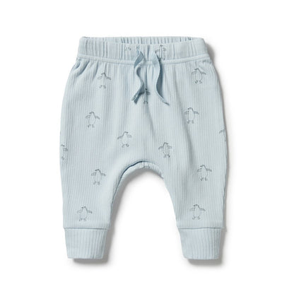 Organic Rib Slouch Pants - Little Penguin