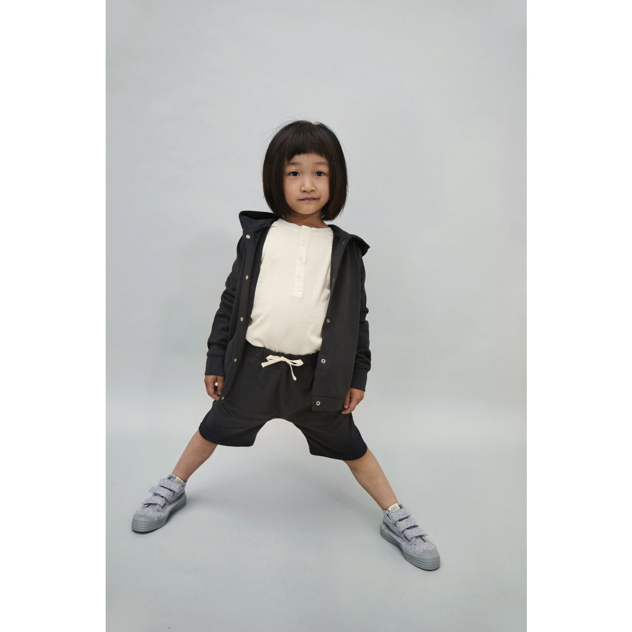 Hooded Cardigan - Nearly Black
