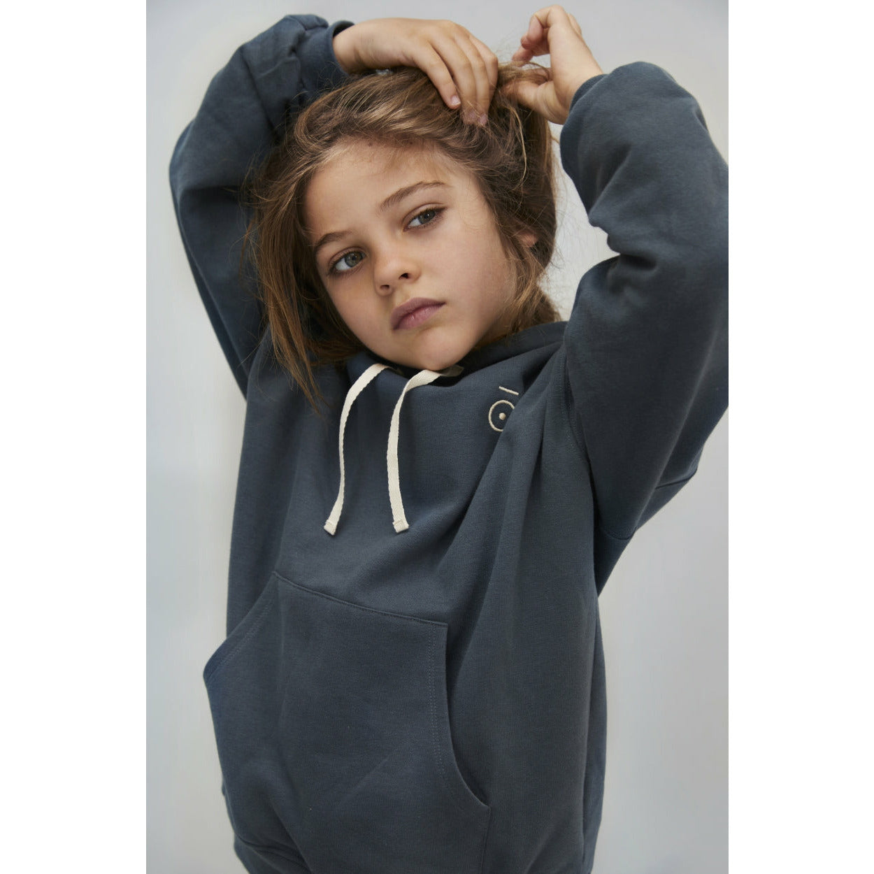 Gray Label Hoodie Blue Grey Blue Grey 5 6Y