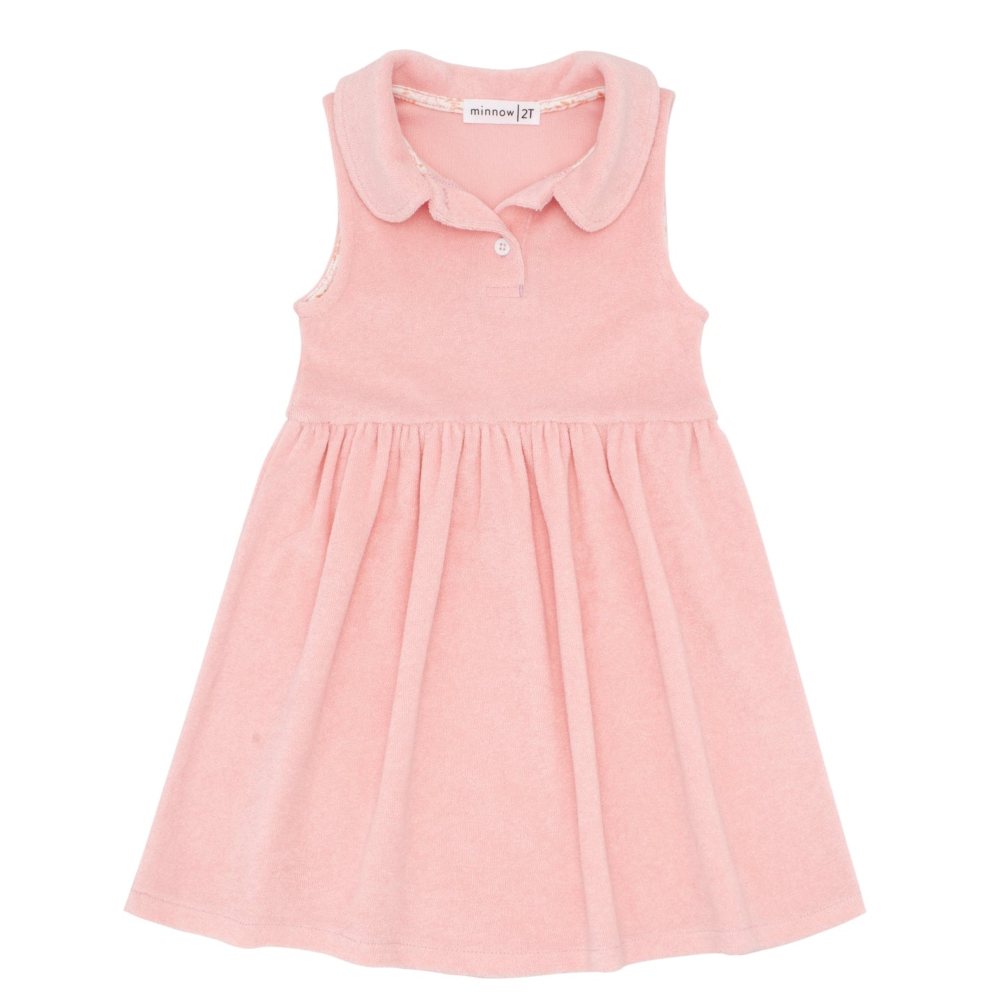 french terry tennis dress - conch pink