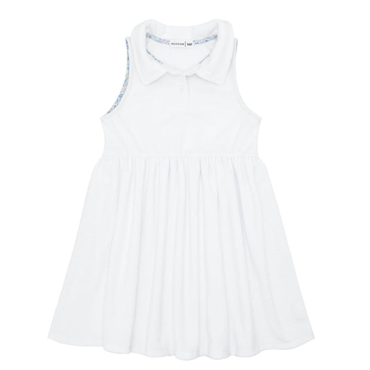 white french terry tennis dress